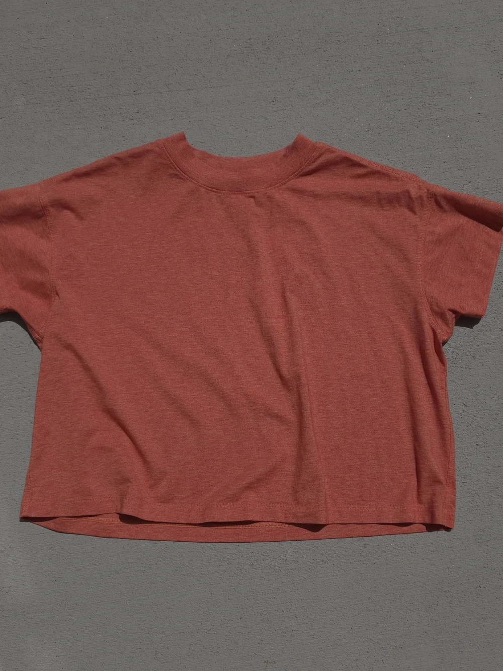 Lululemon Cates Tee Orange Boxy Cropped Short Sleeve T-shirt Top Womens Sz 4
